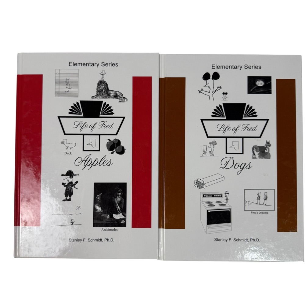 Life of Fred Apples & Dogs Elementary Series Hardcover Math Homeschool Set